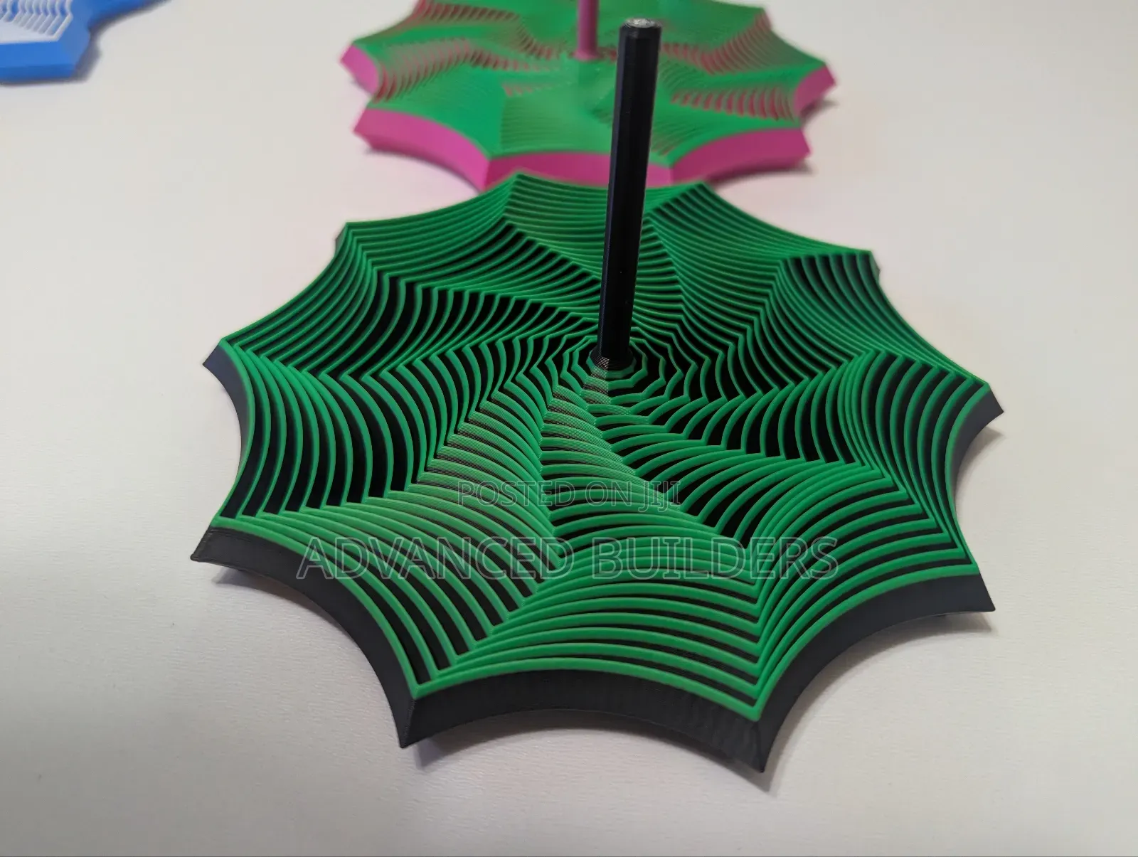 3d Printed Curved Multi-Colour Fidget Star