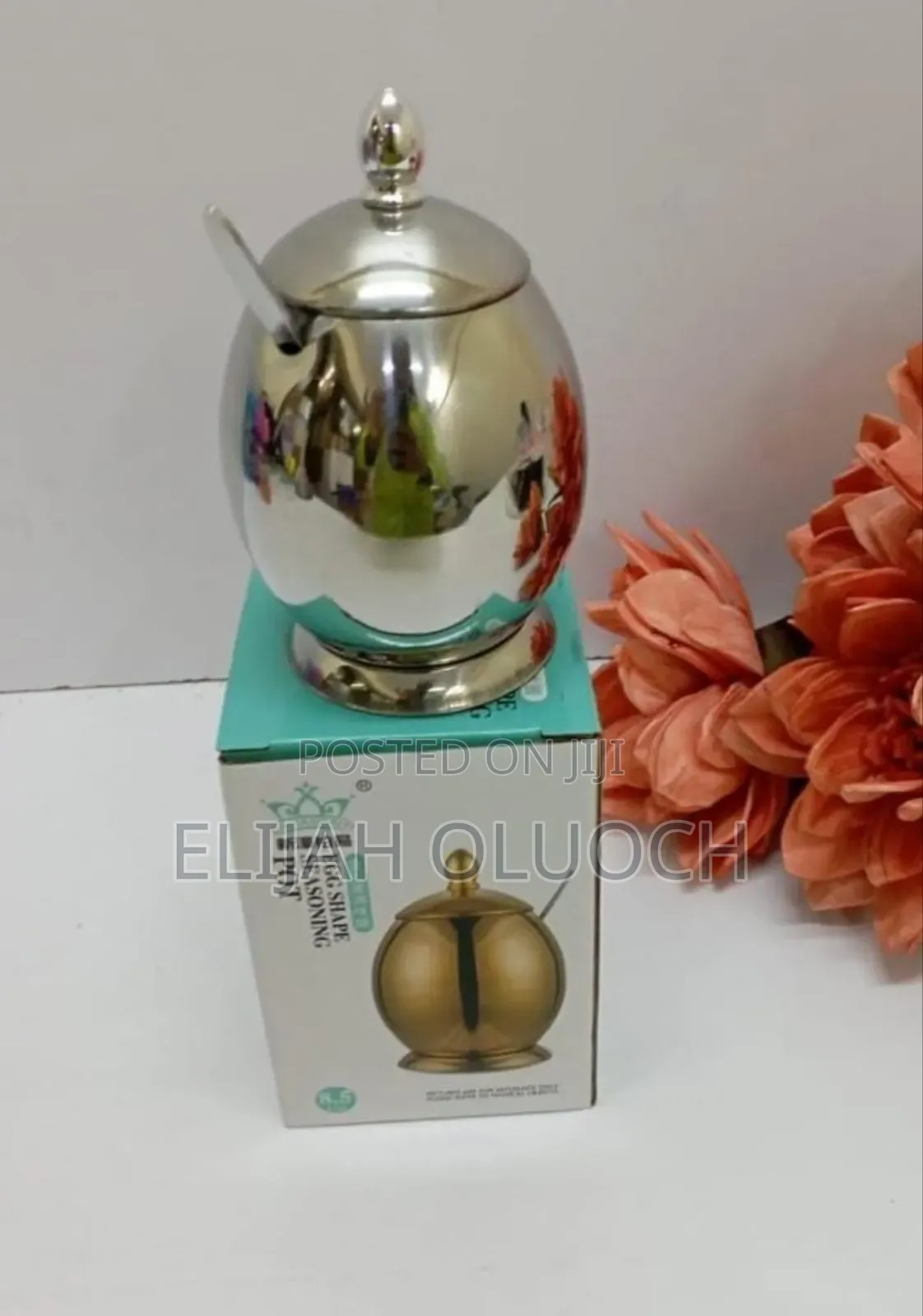 Egg Shaped Kitchen Spice Seasoning Dish/ Dining Sugar Dish