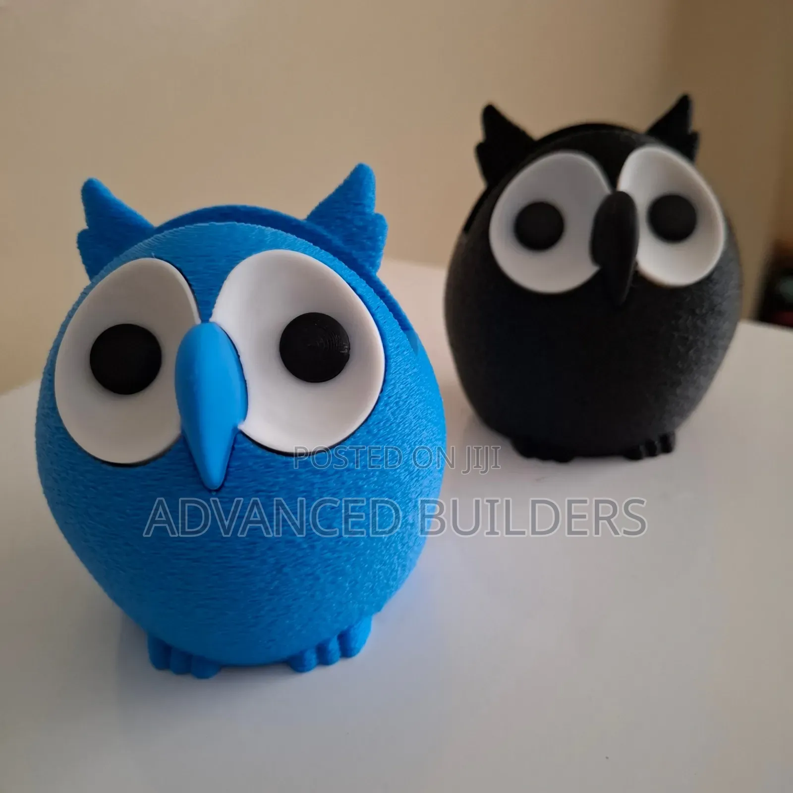 3d Printed Blue Owl Glass Holder