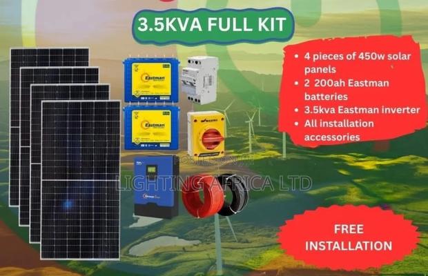 3.6kva Hybrid Inverter - (2)220ah Tubular Batteries Solar Offgrid Kit