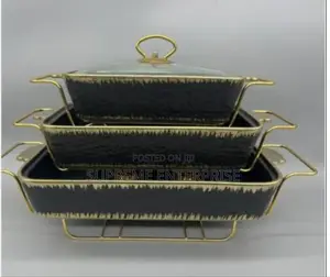 3 PCS White Gold Chaffing