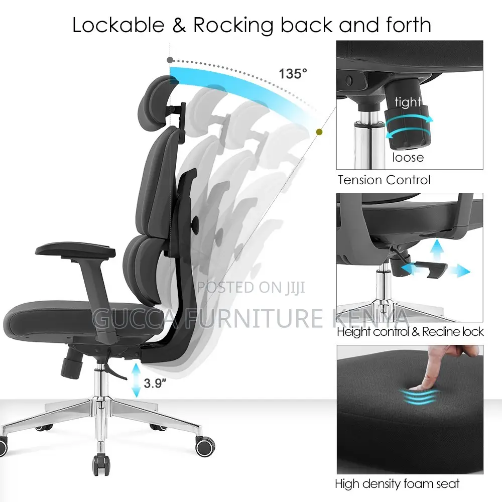 Full Fabric Executive Orthopedic Office Seat
