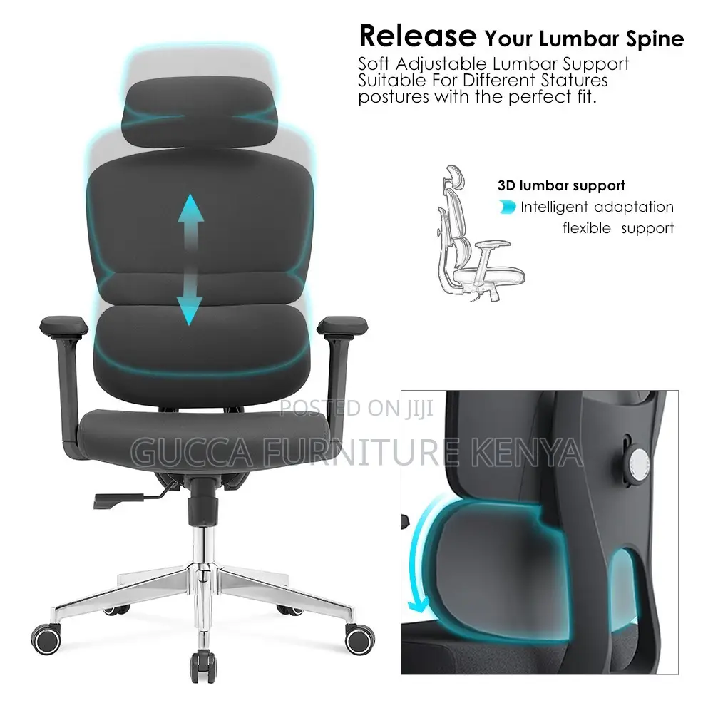 Full Fabric Executive Orthopedic Office Seat