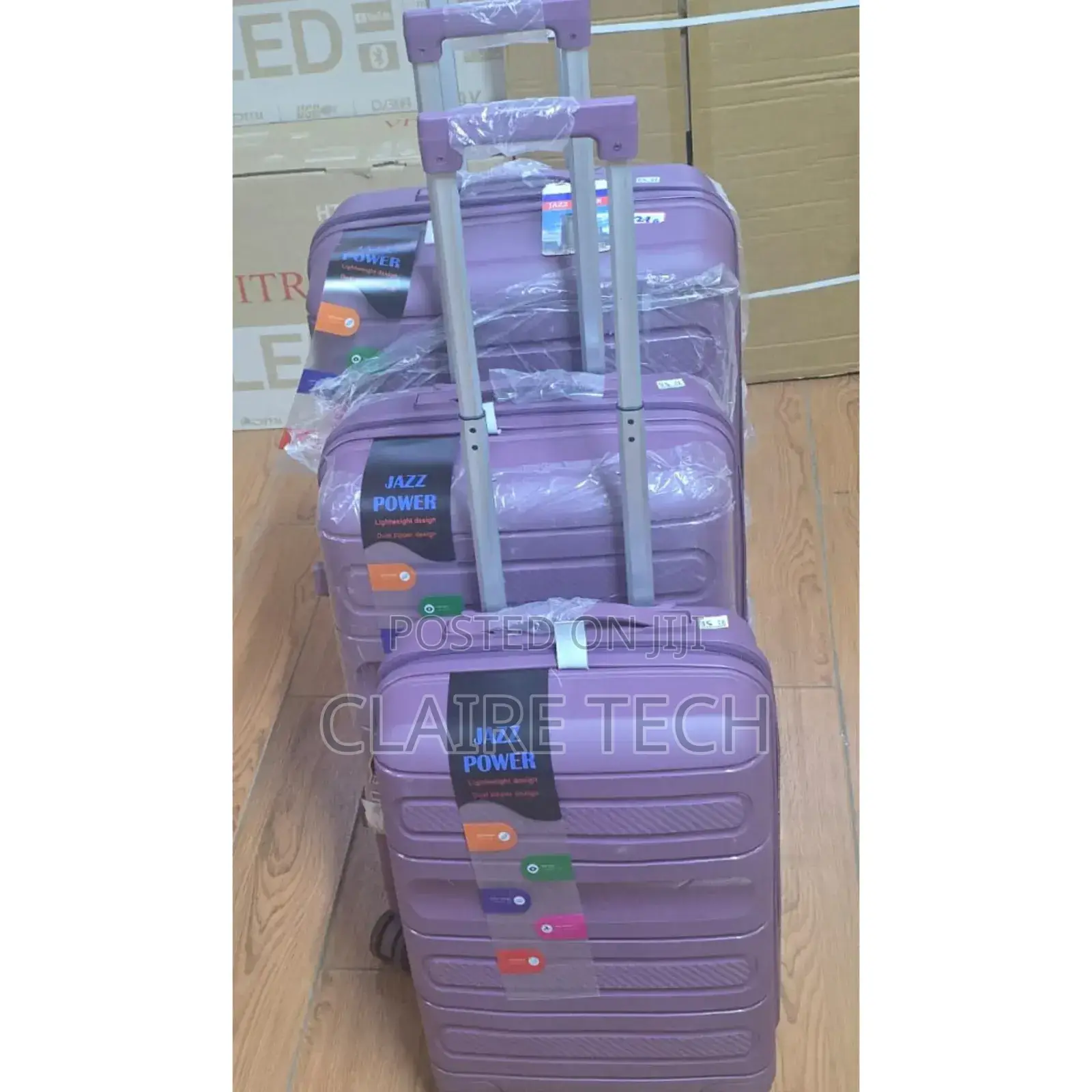 3in1 Luxurious Fiber Suitcase Purple Colour