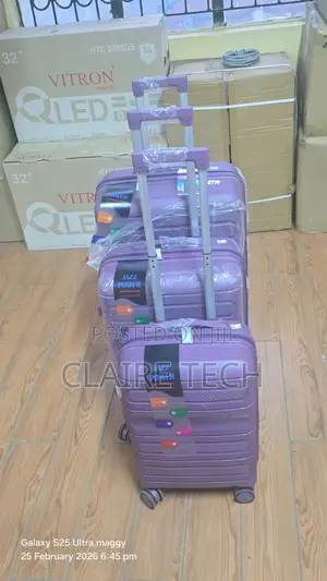 3in1 Luxurious Fiber Suitcase Purple Colour