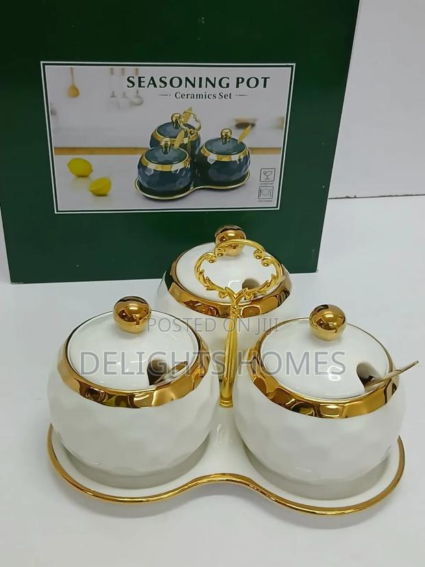 3 In1 Sugar Canisters With Triangle Shape Stand_alp - main view