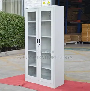 2-door Full Glass Office Filling Cabinet