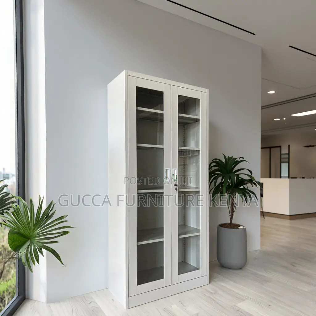 2-door Full Glass Office Filling Cabinet