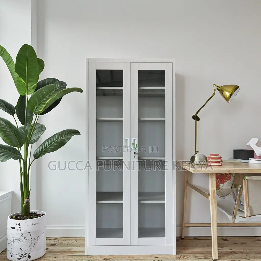 2-door Full Glass Office Filling Cabinet