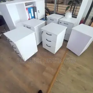 All White Paddestal Drawers