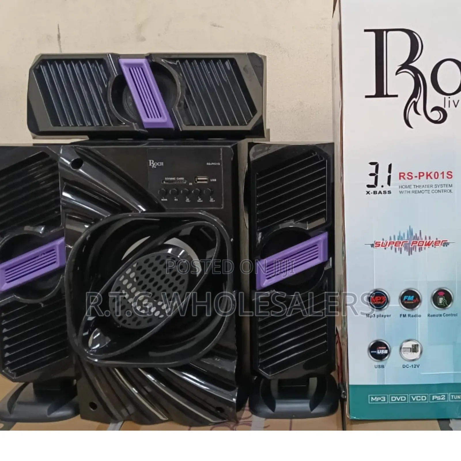 Roch 3.1 Ch 3-Speaker + Subwoofer Audio System