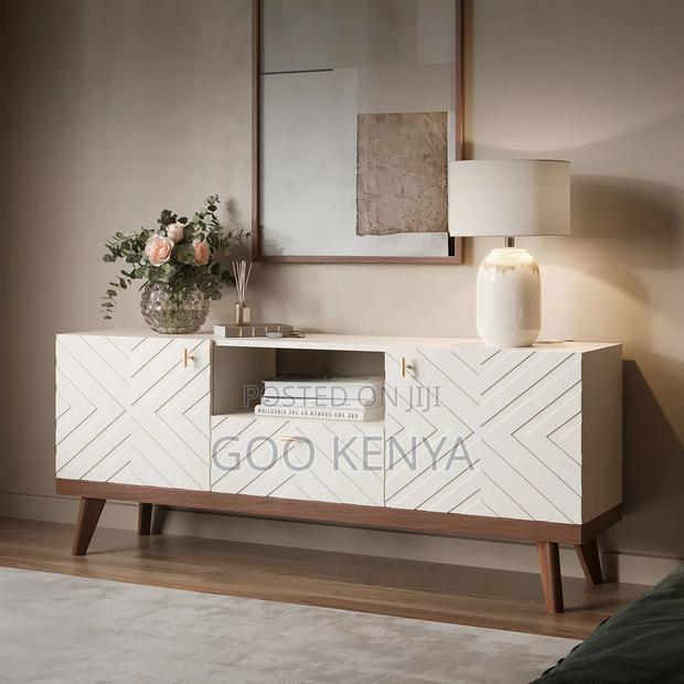 Home Tv Cabinet; Premium Modern Tv Stand With Cable Management