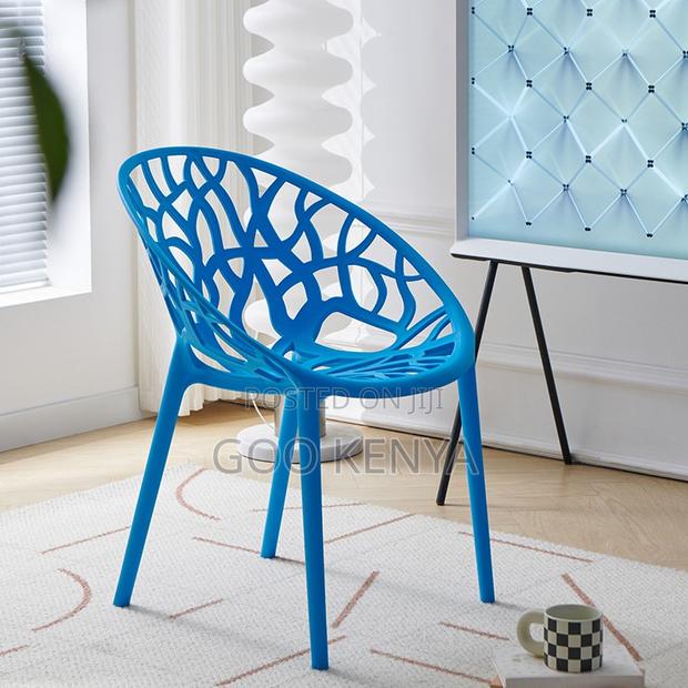 Home Chair; Stackable Black Outdoor Plastic Chairs - thumbnail 12