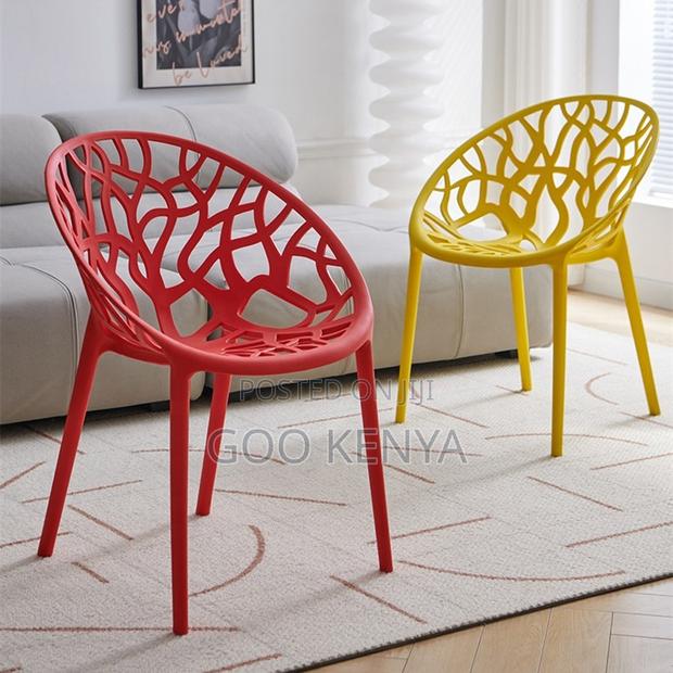 Home Chair; Stackable Black Outdoor Plastic Chairs - thumbnail 13