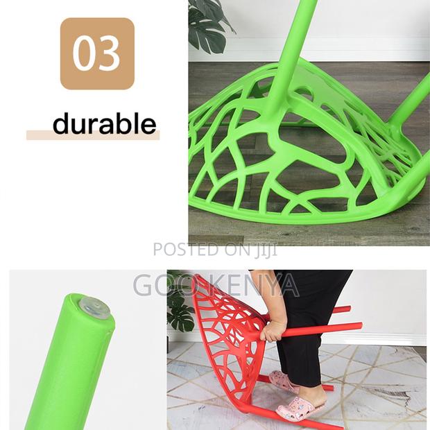 Home Chair; Stackable Black Outdoor Plastic Chairs - thumbnail 14