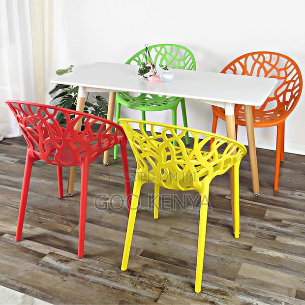 Home Chair; Stackable Black Outdoor Plastic Chairs - thumbnail 15