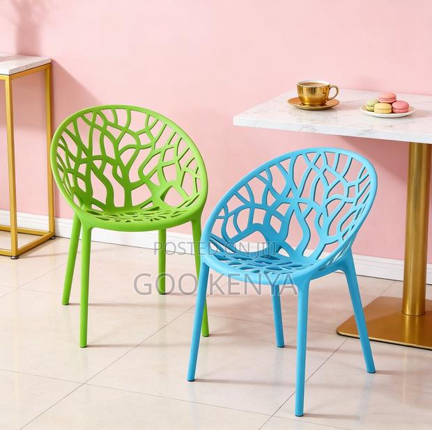 Home Chair; Stackable Black Outdoor Plastic Chairs - thumbnail 16