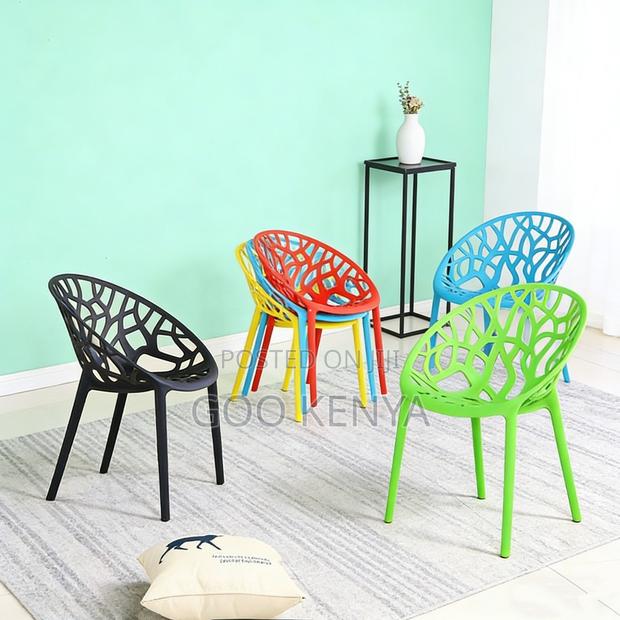 Home Chair; Stackable Black Outdoor Plastic Chairs - thumbnail 19