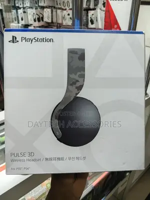 Sony Playstation Pulse 3d Wireless Headset in Grey Camouflage.