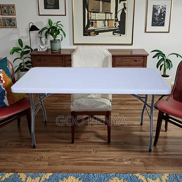 Home Table; Outdoor Folding Rectangular Table With Sturdy Legs - thumbnail 3