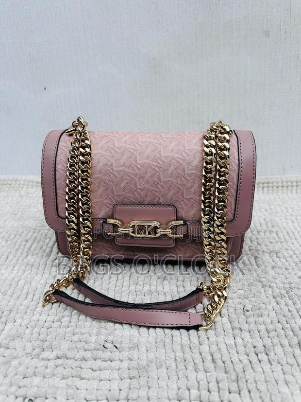 Authentic Michael Kors Heather Pink Logo Shoulder Bag - thumbnail 3