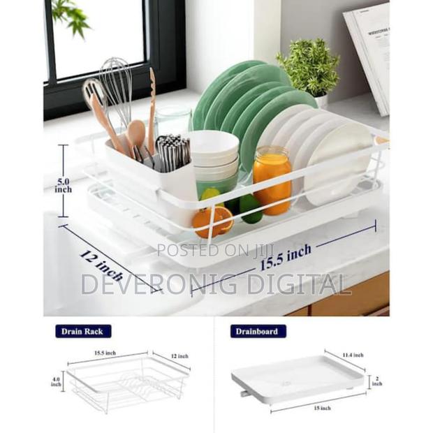 All in 1 Single Layer Over the Sink Kitchen Rack Dish Drainer - thumbnail 6