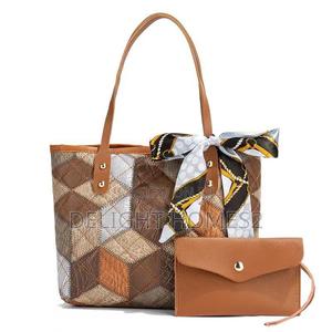 Multicolored Diamond Grid Printed Handbag -Rem - thumbnail 2