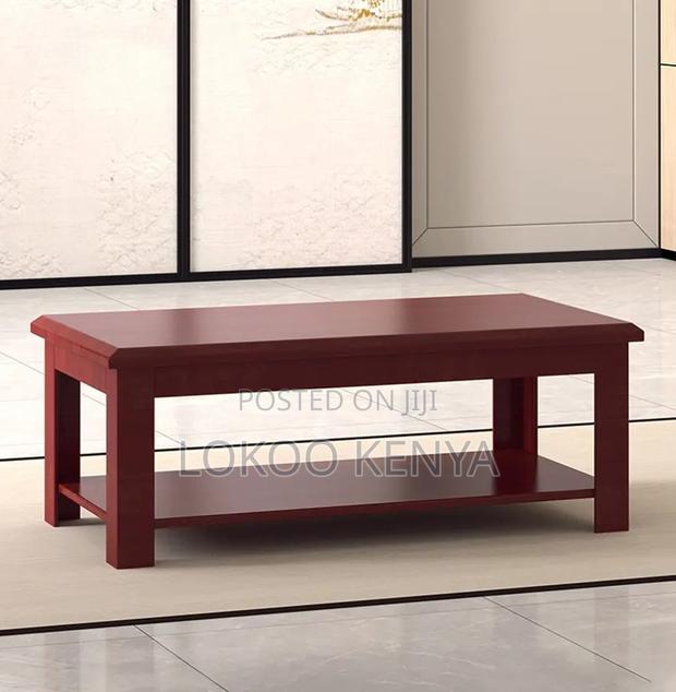 Coffee Table; Rectangular Mahogany Home or Office Coffee Table