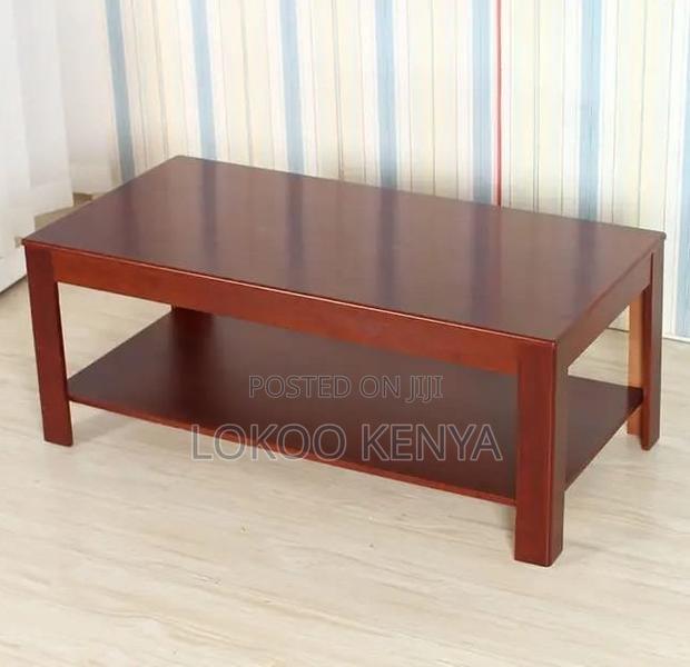 Coffee Table; Rectangular Mahogany Home or Office Coffee Table - thumbnail 3