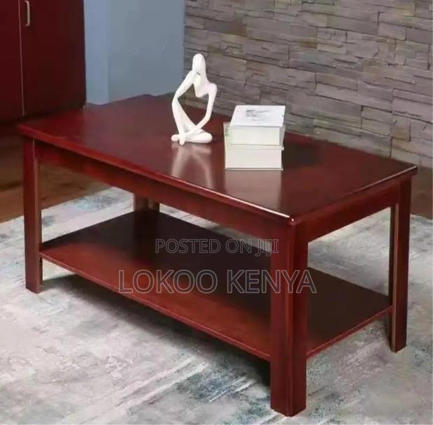 Coffee Table; Rectangular Mahogany Home or Office Coffee Table - thumbnail 11