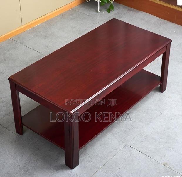 Coffee Table; Rectangular Mahogany Home or Office Coffee Table - thumbnail 12