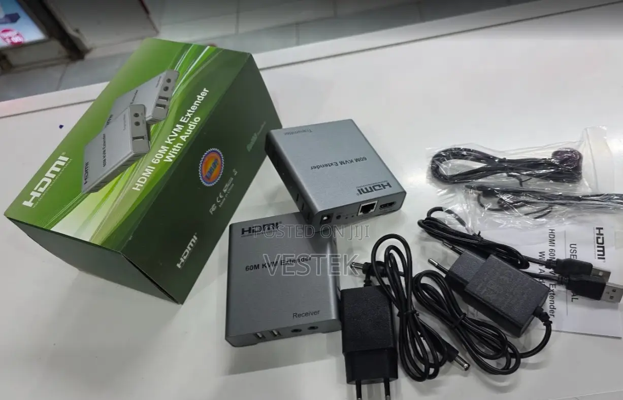 60m KVM Extender With Audio Over Cat 6 KVM Quality 60m