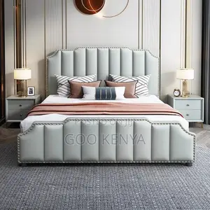 Home Bed; Comfortable King Bed With Stainless Steel & Upholstery