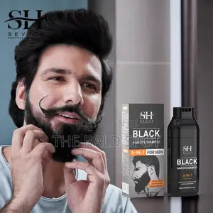 5in1 Hair Beard Dye Shampoo- Black Color for Grey Hair
