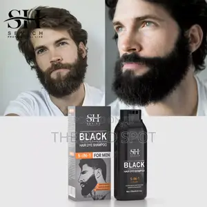 5in1 Hair Beard Dye Shampoo- Black Color for Grey Hair