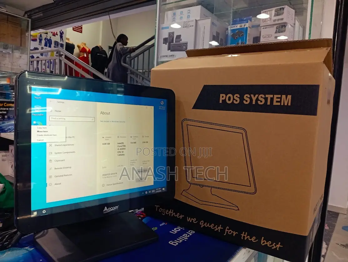 All in One Pos Touch Terminal Intel Core I3 4gb Ram 256ssd