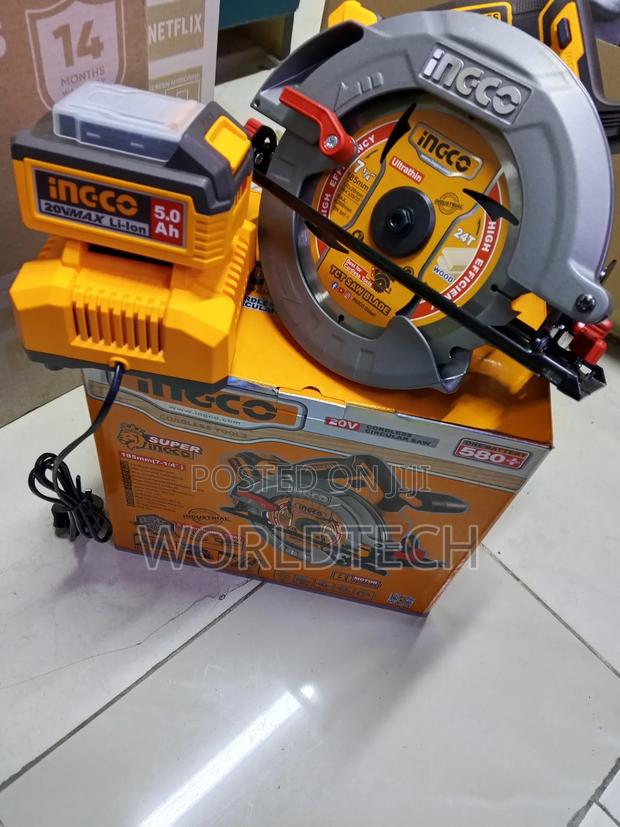 7" Cordless Incco Circular Saw/ 20v Rechargeable Battery Circular Saw