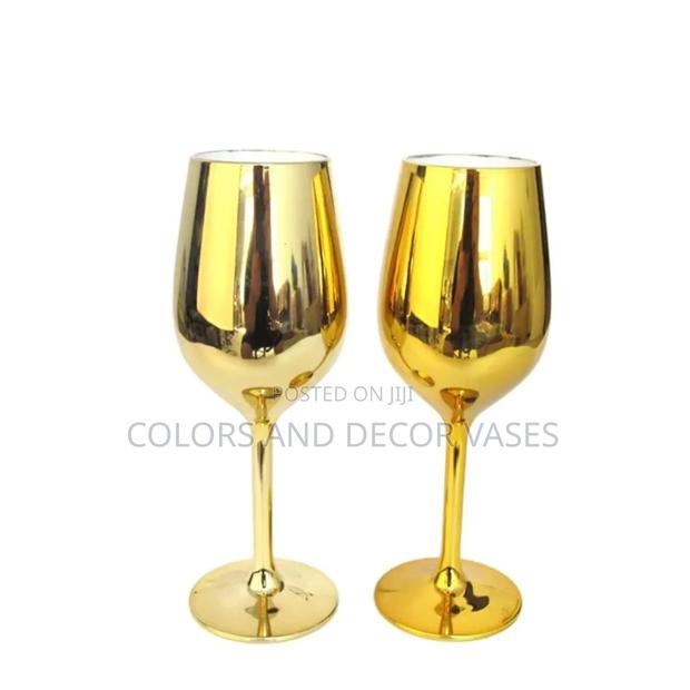 Gold Wine Glasses Available in Plenty - main view