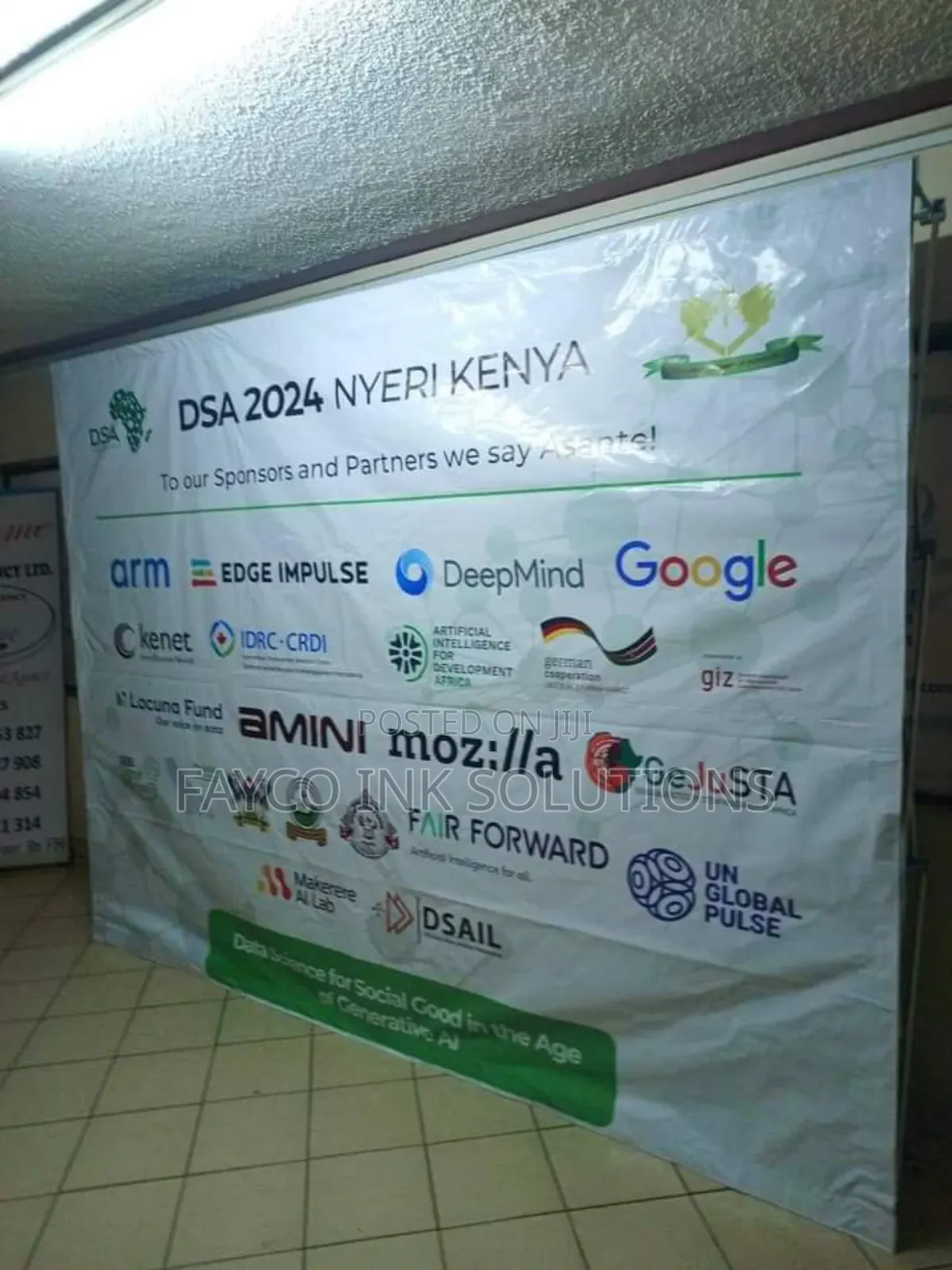 Backdrop Banner. Complete With Stand