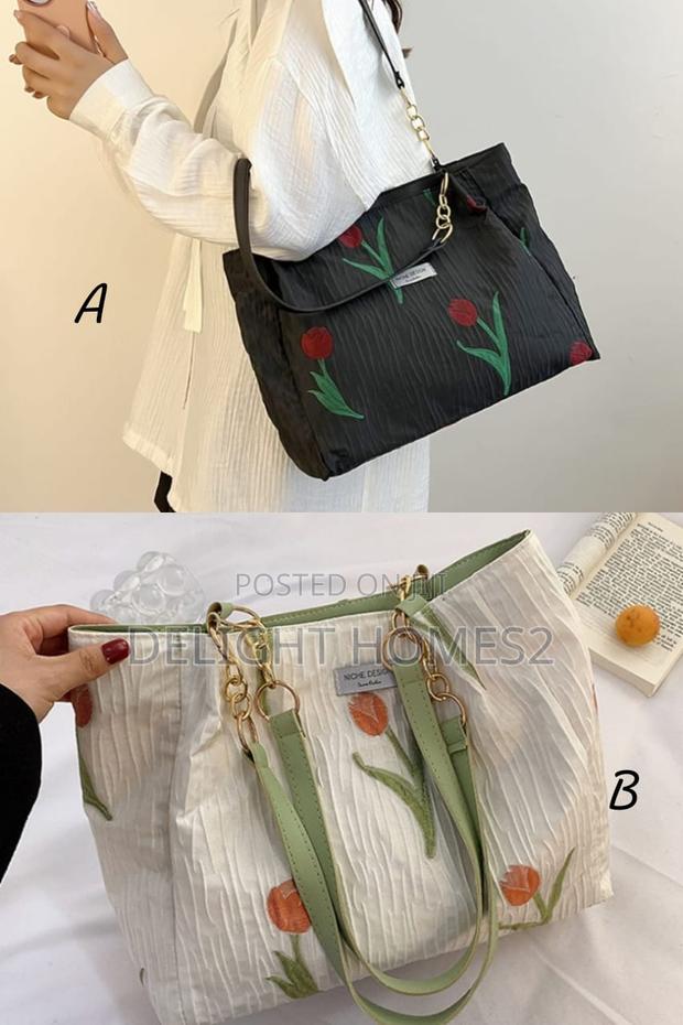 Casual Floral Canvas Tote Bag-Rem