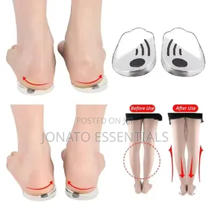 Orthopedic Silicone Heel Insoles for O/X Leg Correction
