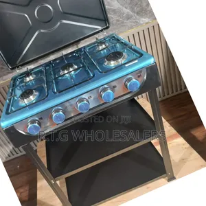 Starlux 5 Burner Free‐Standing Cooker With Shelves