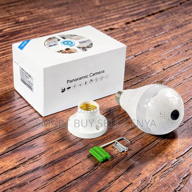 Ir Night Vision and 24/7 Colored Panoramic 1080p Wifi Bulb Camera - main view