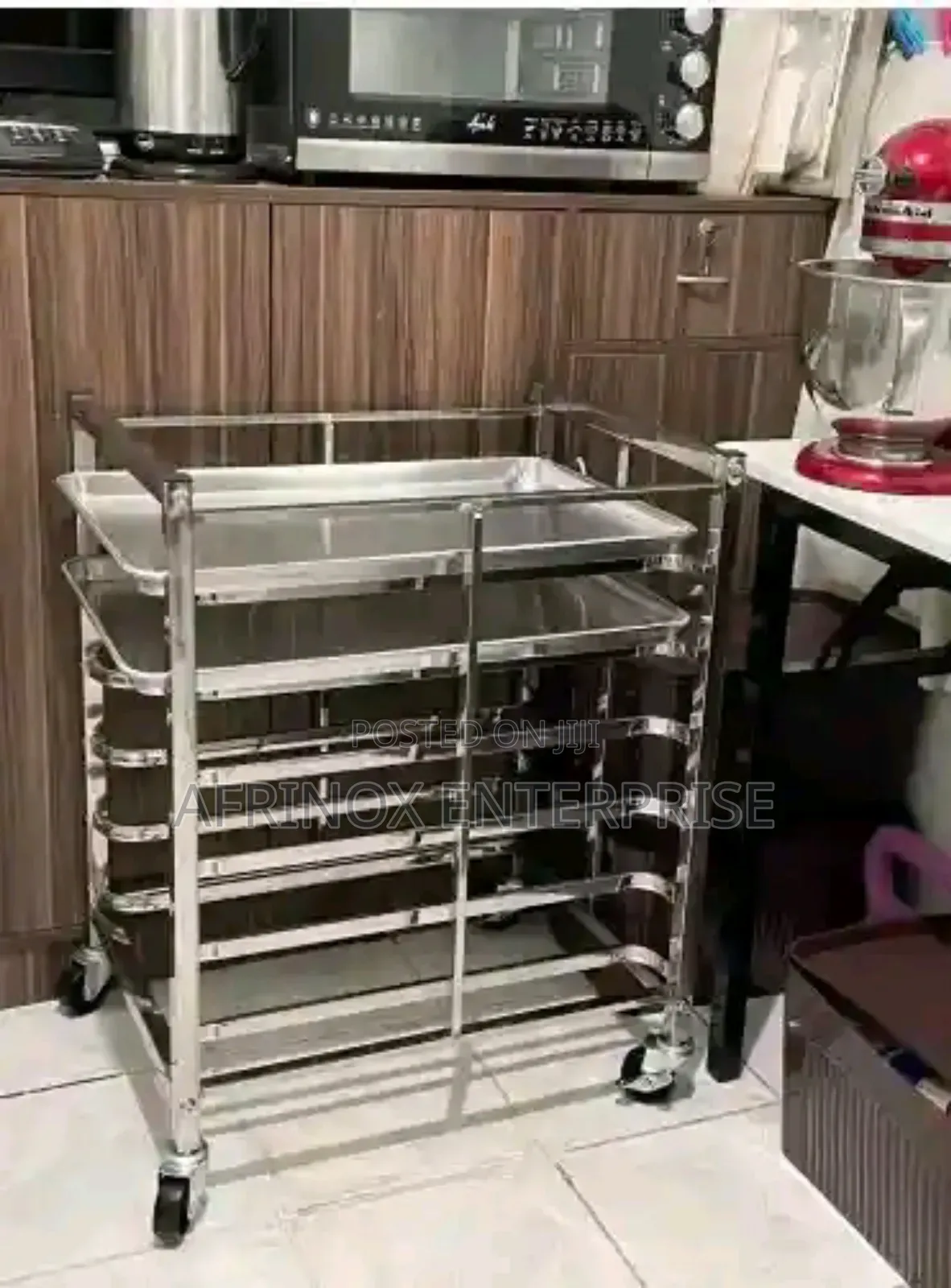Stainless Steel Serving Trolley