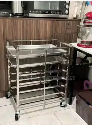 Stainless Steel Serving Trolley