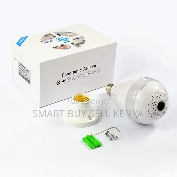 360 Degree Rotation Panoramic 1080p Full Hd Wifi Bulb Camera