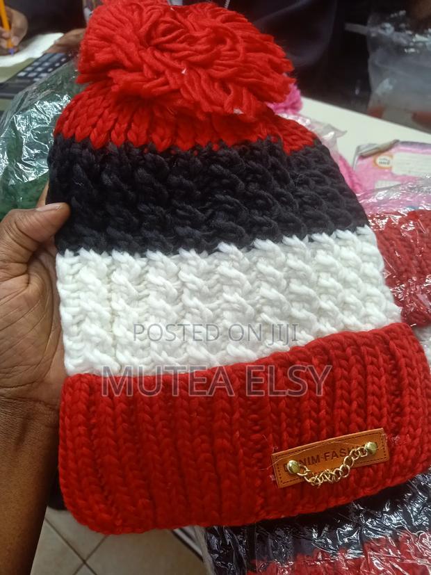 Stripped Plain Executive Unisex Beanie Hats - thumbnail 3