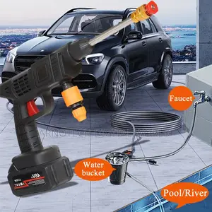 Cordless Portable Pressure Car Washer, 6 in 1 Nozzle + 2 Batteries