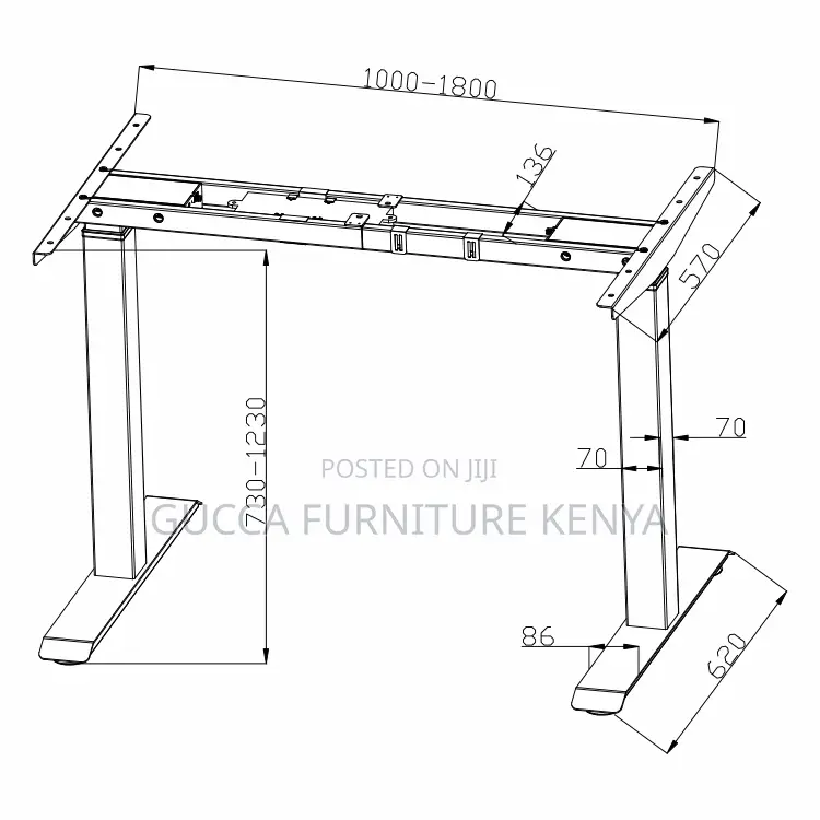 Electric Motorized Standing Office Desk-1200mm
