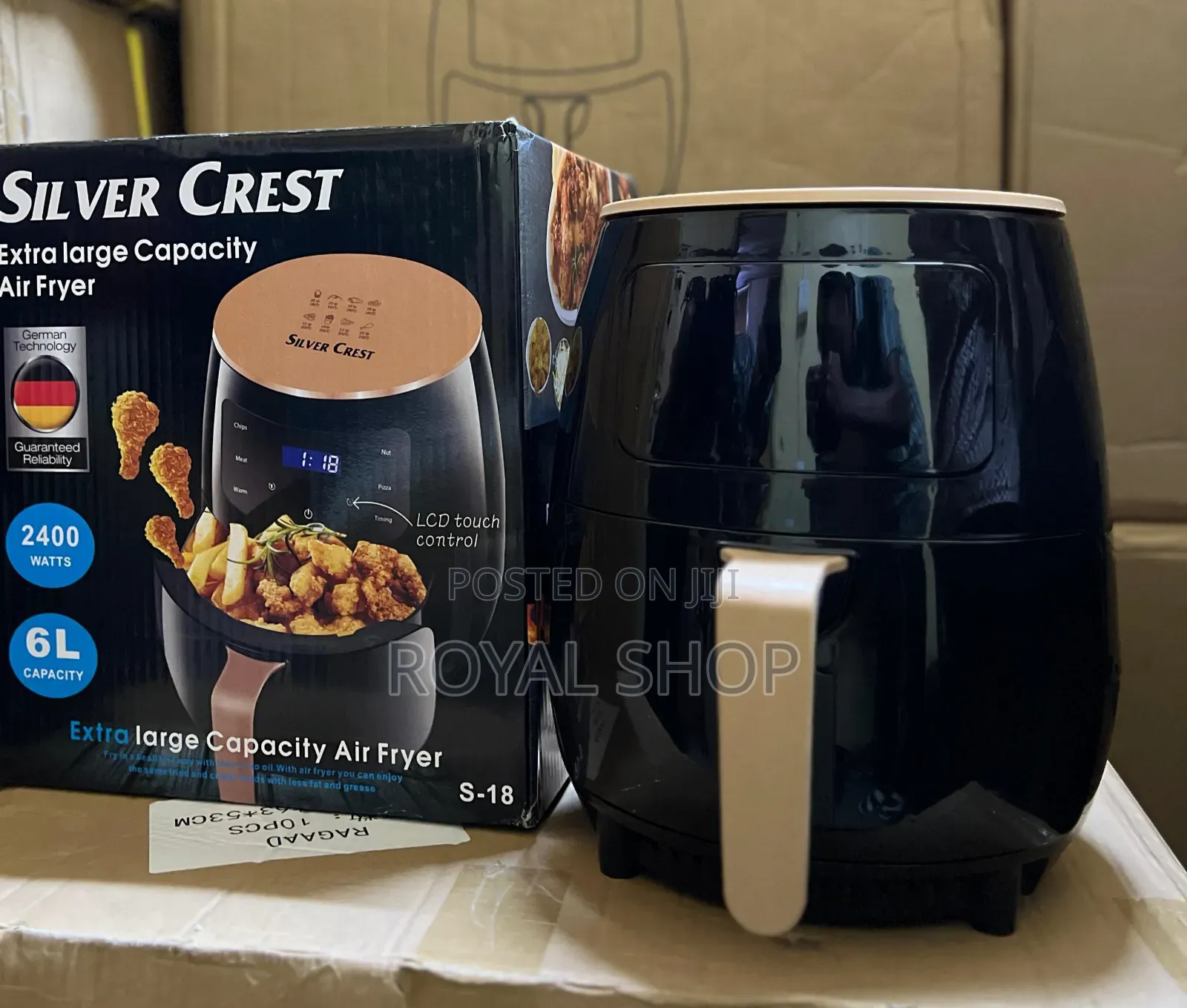 6litres Airfryer Silver Crest